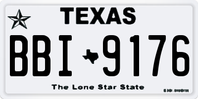 TX license plate BBI9176