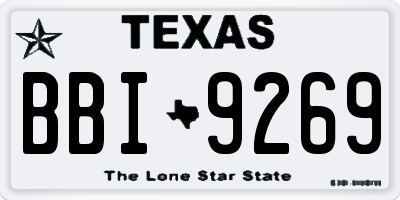 TX license plate BBI9269