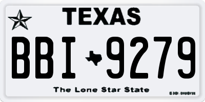 TX license plate BBI9279