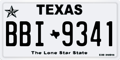 TX license plate BBI9341