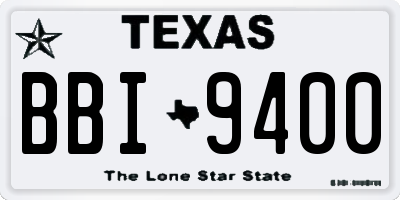 TX license plate BBI9400