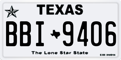 TX license plate BBI9406