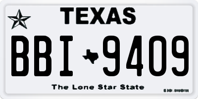 TX license plate BBI9409