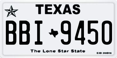 TX license plate BBI9450