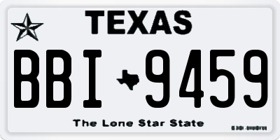 TX license plate BBI9459