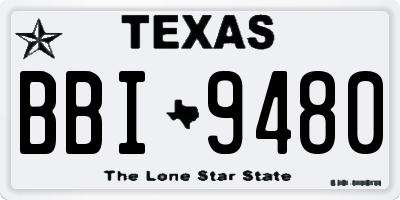 TX license plate BBI9480