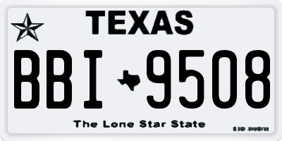 TX license plate BBI9508