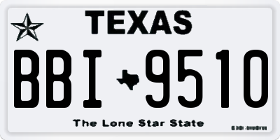 TX license plate BBI9510
