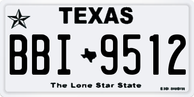 TX license plate BBI9512