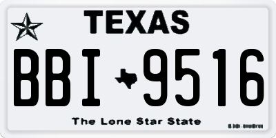 TX license plate BBI9516