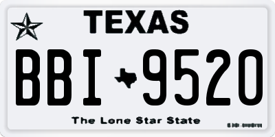 TX license plate BBI9520