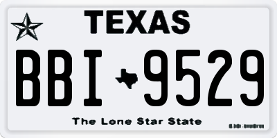 TX license plate BBI9529