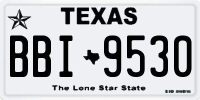 TX license plate BBI9530