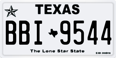 TX license plate BBI9544