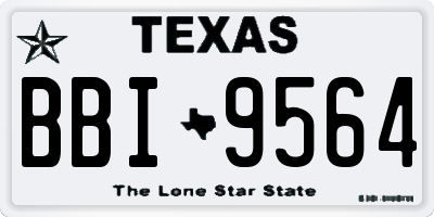 TX license plate BBI9564