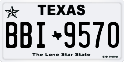 TX license plate BBI9570