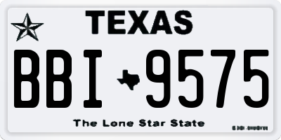 TX license plate BBI9575