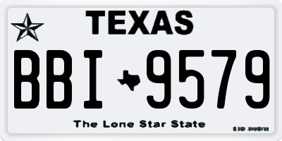 TX license plate BBI9579