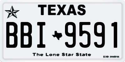 TX license plate BBI9591
