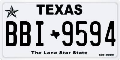 TX license plate BBI9594