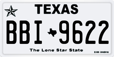 TX license plate BBI9622