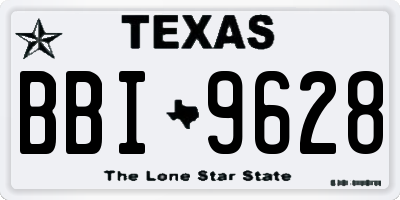 TX license plate BBI9628