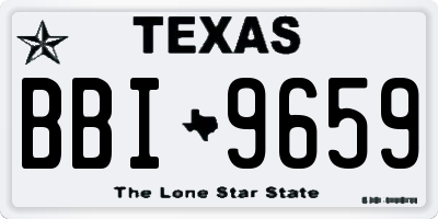 TX license plate BBI9659