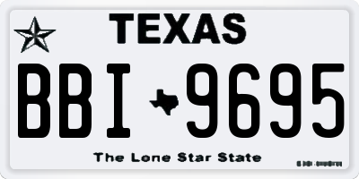 TX license plate BBI9695