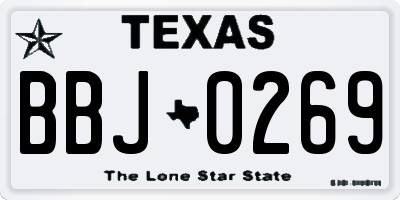 TX license plate BBJ0269