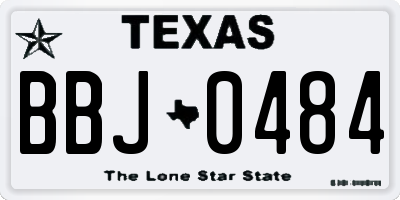 TX license plate BBJ0484