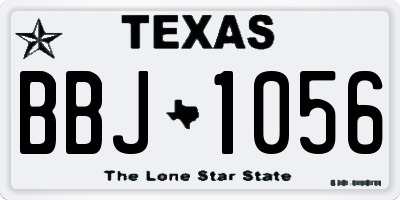 TX license plate BBJ1056