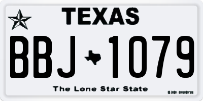 TX license plate BBJ1079