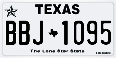 TX license plate BBJ1095