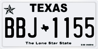 TX license plate BBJ1155