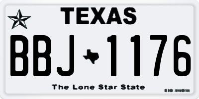 TX license plate BBJ1176