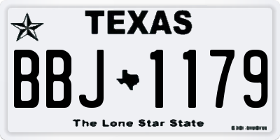 TX license plate BBJ1179