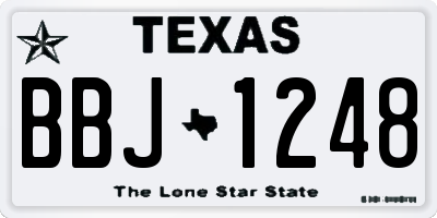TX license plate BBJ1248