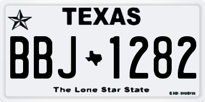 TX license plate BBJ1282