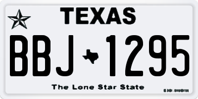 TX license plate BBJ1295