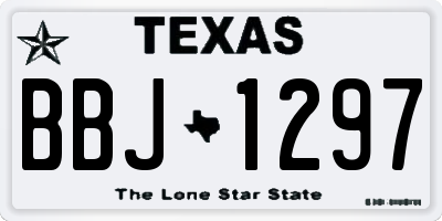 TX license plate BBJ1297