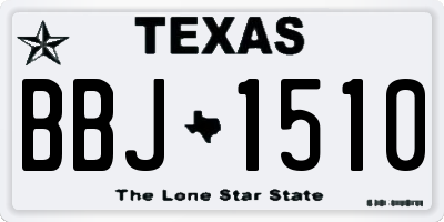 TX license plate BBJ1510