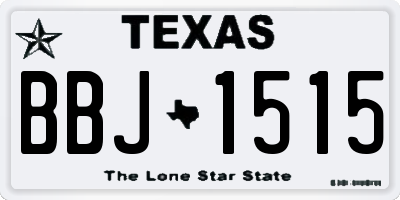TX license plate BBJ1515