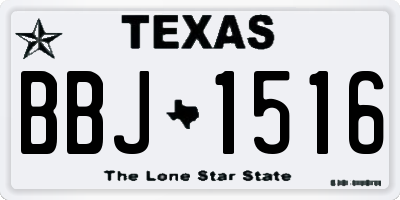 TX license plate BBJ1516