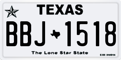 TX license plate BBJ1518