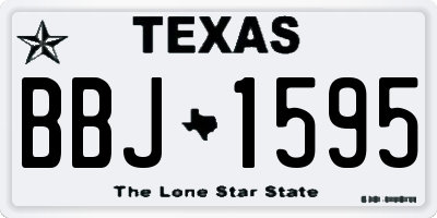 TX license plate BBJ1595