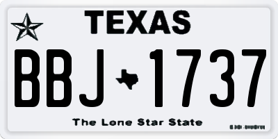 TX license plate BBJ1737
