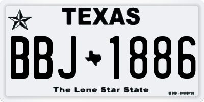 TX license plate BBJ1886