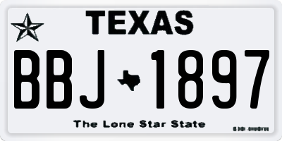 TX license plate BBJ1897