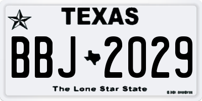 TX license plate BBJ2029