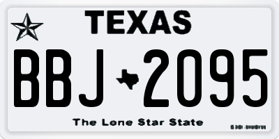 TX license plate BBJ2095